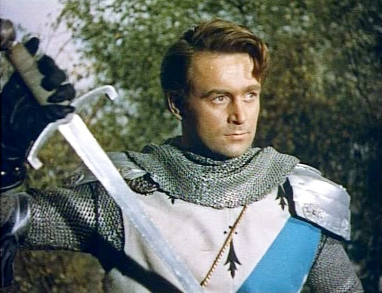 Sorry, Dennis, I love the first Doctor but my description of this has to be: Wes from How to Get Away with Murder's dad in a knight outfit, drawing a sword.