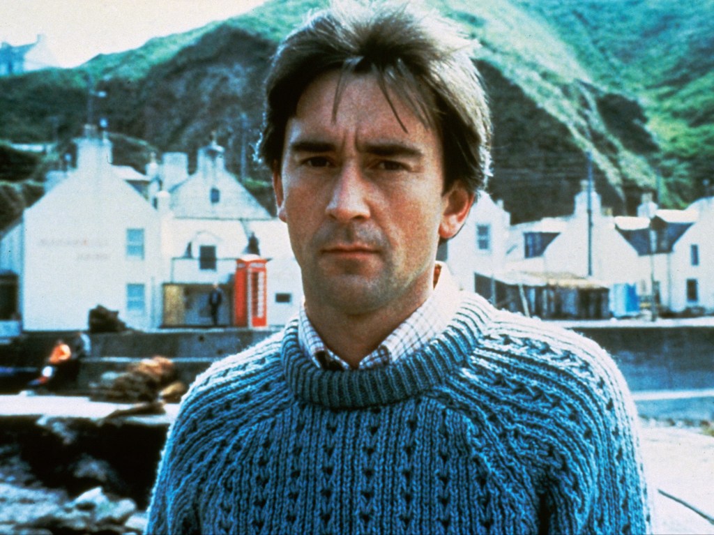 Denis Lawson, super hottie, in a blue jumper