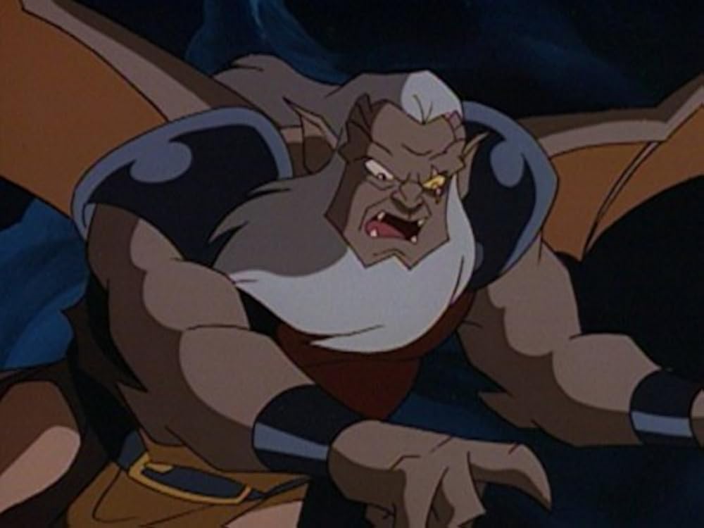 A grizzled old gargoyle with a scar over one yellowed eye